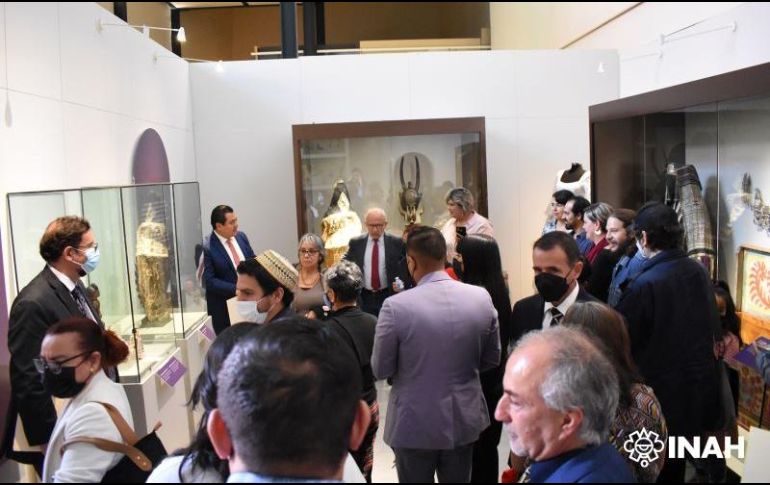 En la ceremonia de apertura participaron el director general del INAH, Diego Prieto Hernández, la directora del MNCM, Alejandra Gómez Colorado, entre otros. ESPECIAL / INAH