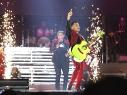 Los fuegos artificiales destacaron en el concierto de la agrupación de Tijuana. EL INFORMADOR/ A. Camacho