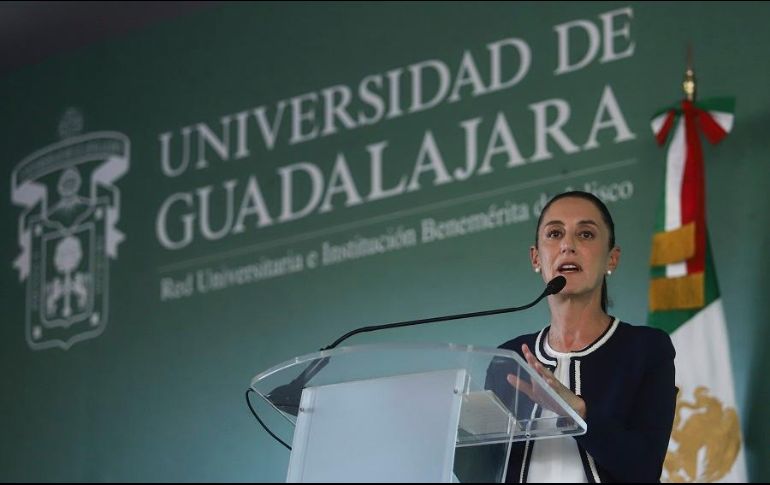 Claudia Sheinbaum fue recibida por algunos de los asistentes al grito de “presidenta, presidenta”. EL INFORMADOR/C. Zepeda