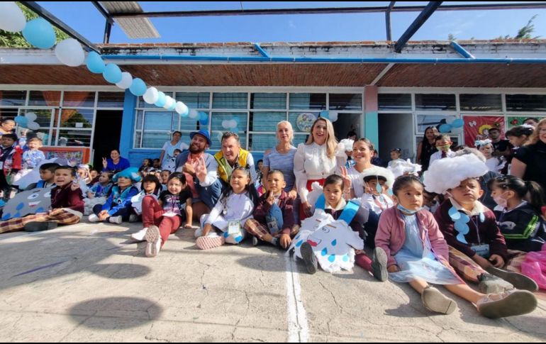 Este lunes fue inaugurado el primer “nido de lluvia” en el Jardín de Niños José Vasconcelos, de la colonia Benito Juárez. EL INFORMADOR / R. Bobadilla