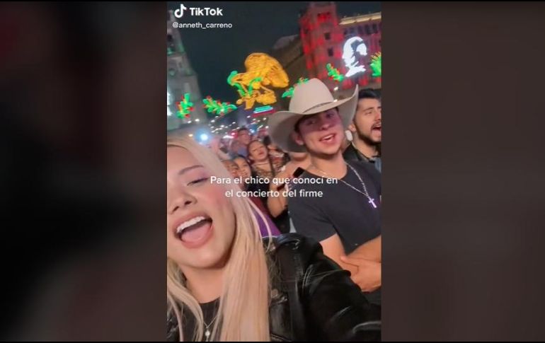 Mediante TikTok, la joven logró encontrar a su enamorado que conoció en el concierto de Grupo Firme. ESPECIAL