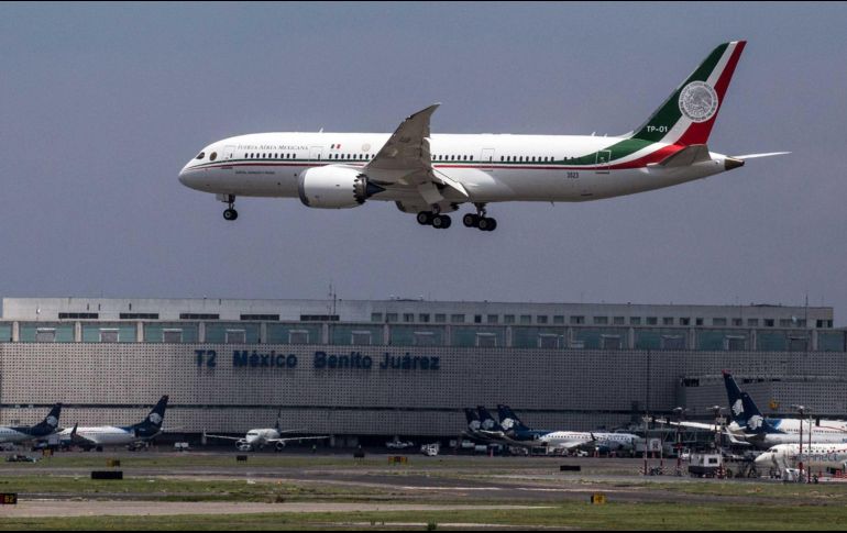 El Boeing 787-8 Dreamliner despegó a las 10:32 de la mañana del Aeropuerto Internacional de la Ciudad de México. SUN/ARCHIVO