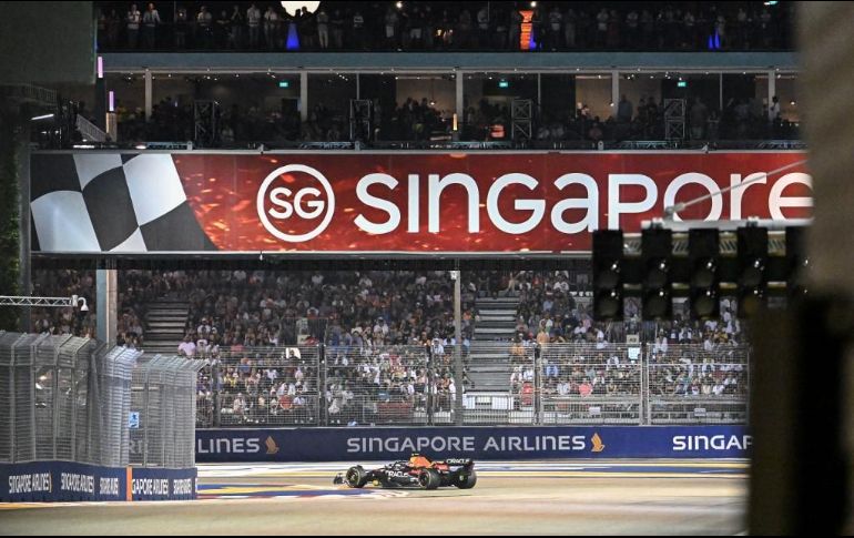 Pérez tuvo una gran Q3, con una gran vuelta a pesar de lo complicado de la superficie de la pista. AFP / R. Rahman