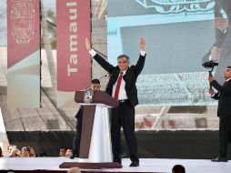 Américo Villarreal rindió protesta como gobernador de Tamaulipas este sábado. SUN/V. Rosas