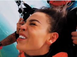 El momento de lanzarse por los aires llegó, y Danna estaba muy nerviosa minutos antes, así que gritó de todo antes de vivir esta aventura. ESPECIAL