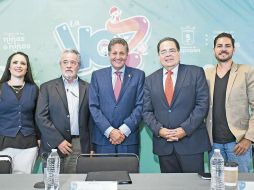 Rueda de prensa de la presentación del concurso “La Voz de las Niñas y los Niños de Zapopan”. Al centro, el alcalde zapopano, Juan José Frangie. CORTESÍA