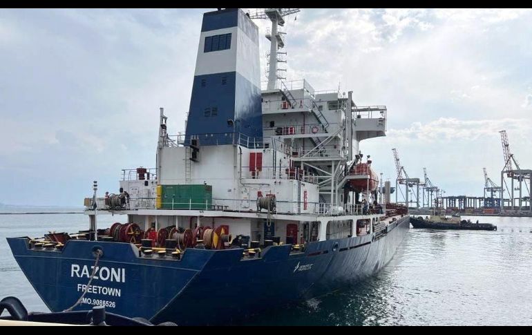 El primer barco con una carga de productos alimentarios ucranianos salió del puerto de Odesa el 1 de agosto. EL INFORMADOR/ Archivo