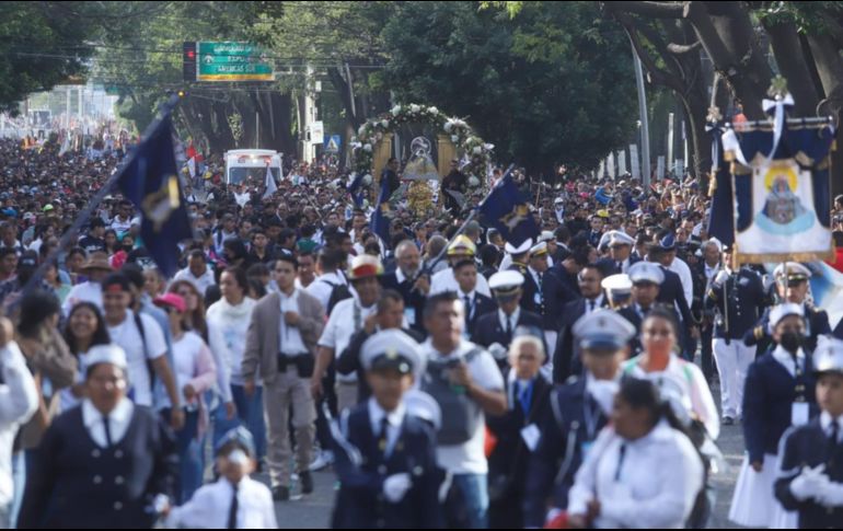 La Virgen de Zapopan llegando a la Basílica. EL INFORMADOR / C. Zepeda