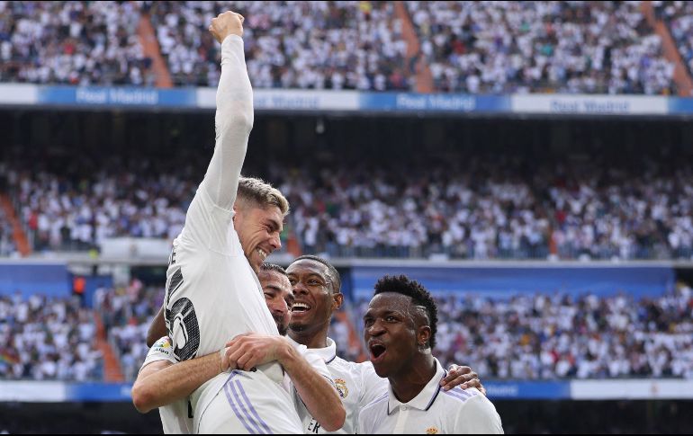 Fede Valverde terminó siendo el jugador del partido tras una buena actuación y anotar el segundo tanto del Real Madrid. AFP / T. Coex