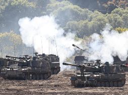 El lunes, Corea del Sur inició maniobras militares para afinar sus capacidades de operaciones en respuesta a varias provocaciones norcoreanas. EFE /