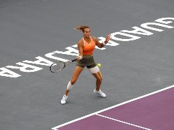 Aryna Sabalenka hizo su aparición en la segunda ronda del GDL Open AKRON y estuvo lejos de su mejor versión. EFE/F. GUASCO