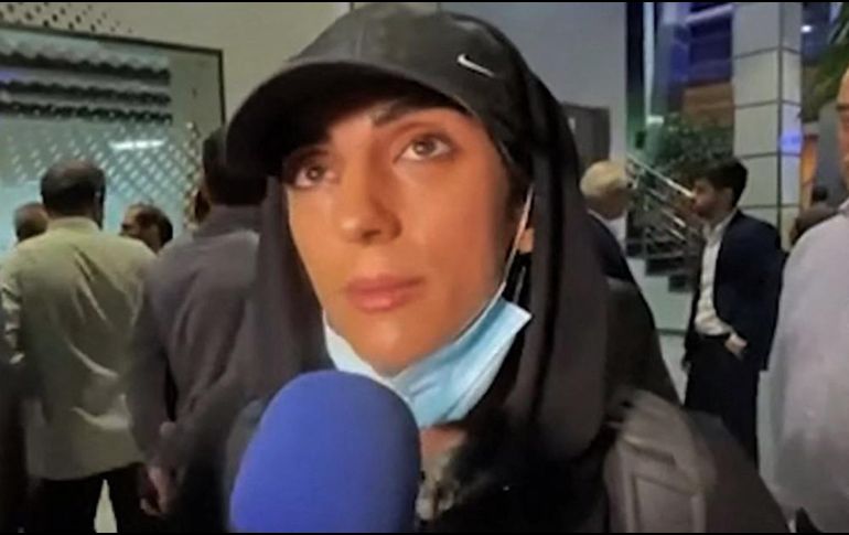 Elnaz Rekabi culpó del incidente a haber sido apresurada a competir, aunque un video de su ascenso el domingo la muestra relajada y saludando al público. AFP / ESPECIAL