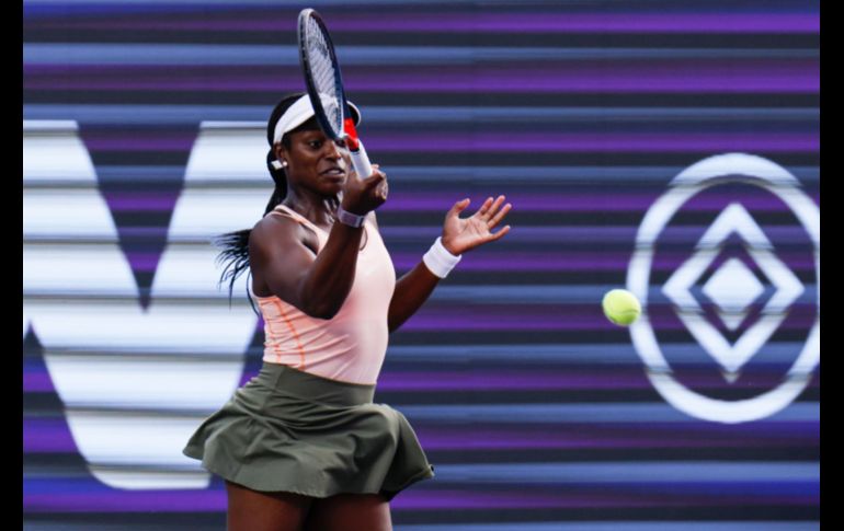 Sloane Stephens estuvo muy lejos de ejecutar su mejor tenis y lo pagó caro.  EL INFORMADOR / C. Zepeda