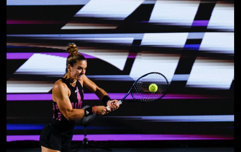 La griega se impuso en tres sets con parciales de 6-1, 5-7 y 6-4, ante la rusa, Kudermetova quien intentó venir de atrás luego de un desastroso primer set. EL INFORMADOR / C. Zepeda