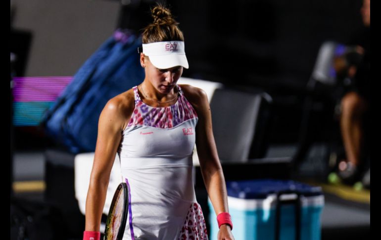 La griega se impuso en tres sets con parciales de 6-1, 5-7 y 6-4, ante la rusa, Kudermetova quien intentó venir de atrás luego de un desastroso primer set. EL INFORMADOR / C. Zepeda