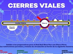 Conoce los cierres viales que tendrán lugar desde este sábado hasta el próximo martes. EL INFORMADOR/A. Navarro