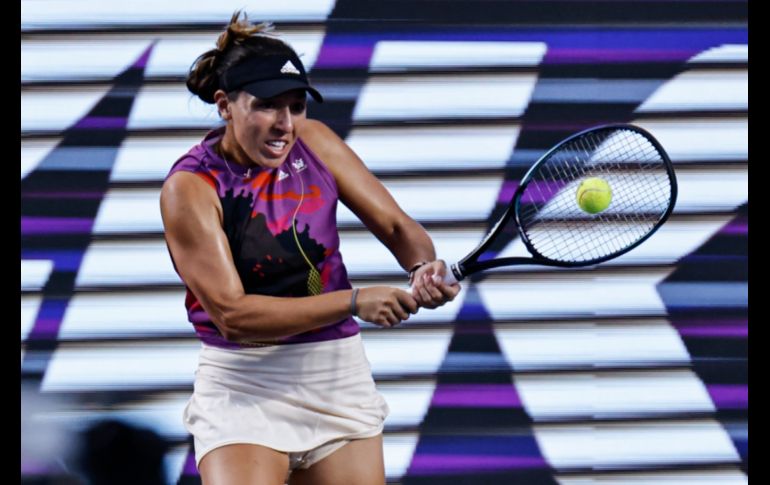 Jessica Pegula venció en dos sets a la griega Maria Sakkari con parciales de 6-2 y 6-3 para consagrarse campeona del GDL Open AKRON. EL INFORMADOR / C. Zepeda