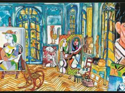 Pieza titulada “Estudio de Picasso Azul”, la cual forma parte de la muestra “Evocaciones”. CORTESÍA