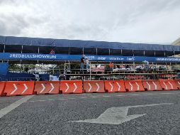 Desde el domingo a las 14:00 horas se retomaron las maniobras de montaje en los contornos de la Glorieta Minerva. EL INFORMADOR / C. Zepeda