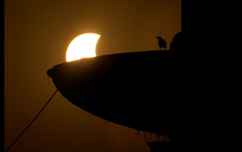 El próximo eclipse solar se producirá en abril. AP/M. Swarup