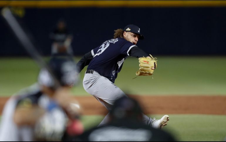 Tyler Alexander tuvo una mala salida y permitió siete carreras en dos entradas. TWITTER/charrosbeisbol
