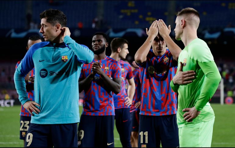 Los jugadores catalanes saltaron a la cancha para enfrentar al Bayern Munich sabiéndose ya eliminados luego de la goleada del Inter de Milán sobre el Viktoria Plzen. AP/J. Monfort
