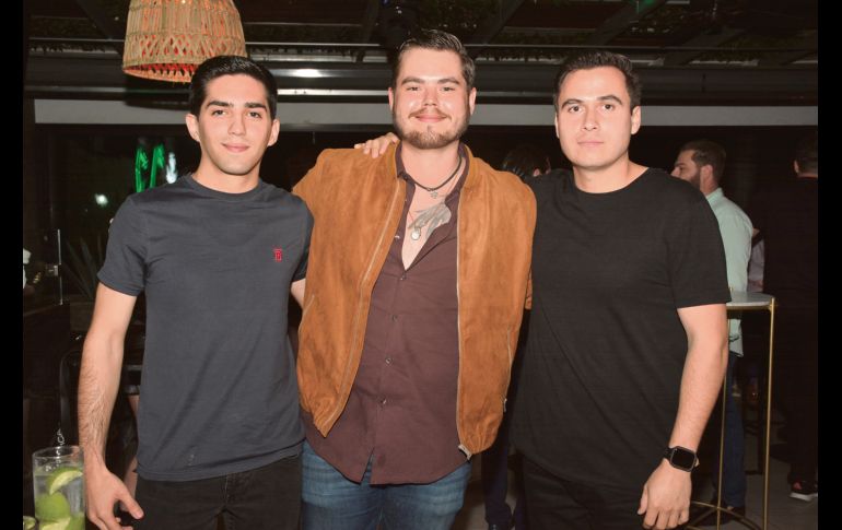 Diego Naveja, Juan Pablo Aceves y Augusto López. GENTE BIEN JALISCO/ Marifer Rached