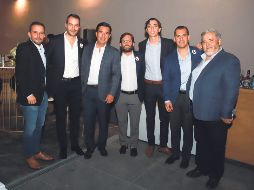 Alejandro Dibildox, Juan Pablo de la Torre, Juan José Herrejón, Eliseo González, Alberto Tacher, Pablo Canales y Eduardo Mendieta. GENTE BIEN JALISCO/Tony Martínez