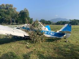 La avioneta con matrícula XB-CBZ tuvo una falla mecánica la mañana de este miércoles. ESPECIAL
