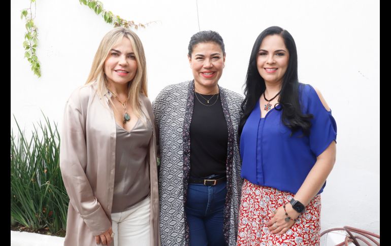 Celina Jauregui, Liliana Sarabia y Mónica Delgado. GENTE BIEN JALISCO/ Claudio Jimeno