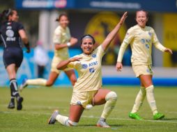 “Un festejo de 10”, fue el mensaje con el que América presumió las celebraciones en sus redes sociales. TWITTER/AmericaFemenil
