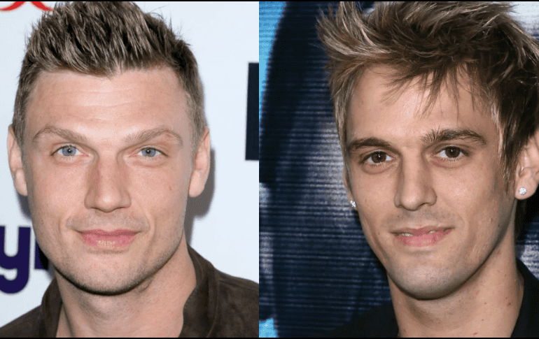 Los hermanos Nick Carter y Aaron Carter. ESPECIAL/Twitter