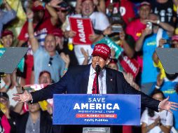 Ex presidente estadounidense Donald Trump en un mitin en Miami, Florida. EFE/ARCHIVO