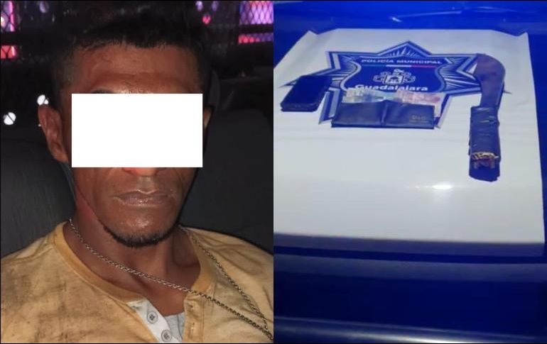 El detenido se identificó como Luis Antonio “N”, de 34 años, y fue llevado ante un agente del Ministerio Público. ESPECIAL / Policía de Guadalajara