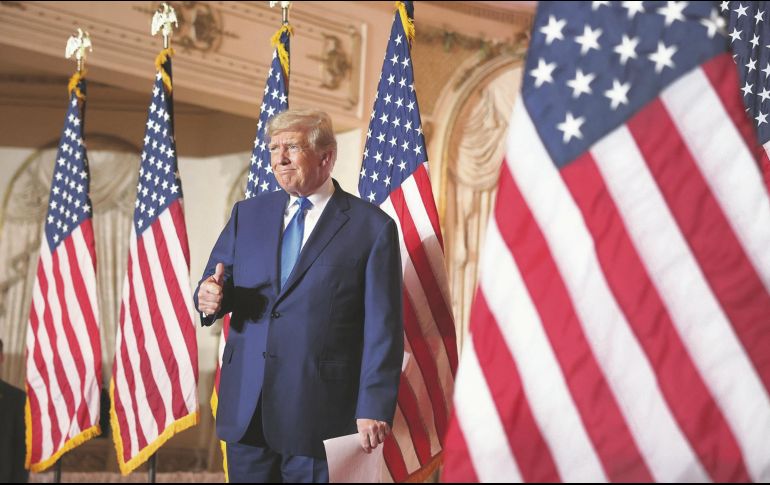 En medio del rechazo y aceptación dentro del propio partido, Trump anunciaría su postulación republicana rumbo a 2024. AFP