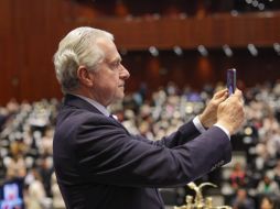 Este sábado, Santiago Creel participó en la XXV Asamblea Nacional Ordinaria del PAN. TWITTER/@SantiagoCreelM