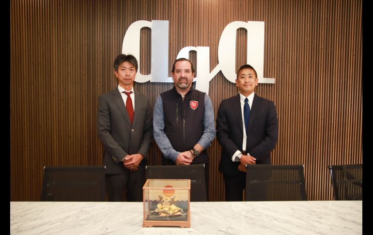 Takashi Ichinose, Marcelo Garciarce y Hiroshi Ikegawa. GENTE BIEN JALISCO/Tony Martínez