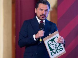 El director general del Instituto Mexicano del Seguro Social (IMSS), Zoé Robledo, durante su participación en una rueda de prensa del Presidente Andrés Manuel López Obrador. EFE/Presidencia de México