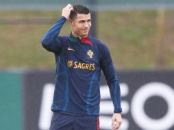 Cristiano se unió a la concentración de Portugal el pasado lunes y desde entonces participó en todos los entrenamientos. EFE / A. P. Santos