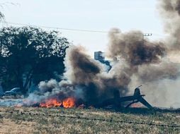 Cinco personas murieron tras el desplome del helicóptero en Aguascalientes. ESPECIAL