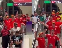 Fue en el Metro de Qatar, donde aficionados de los denominados 