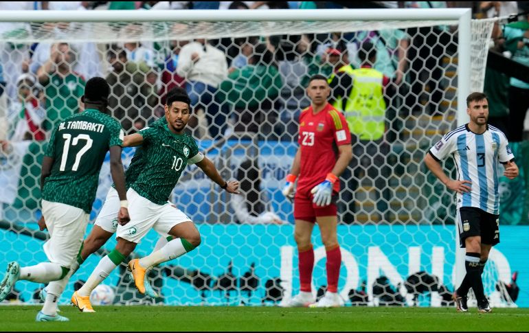 Salem Al-Dawsari celebra el gol de la victoria. AP/N. Pisarenko