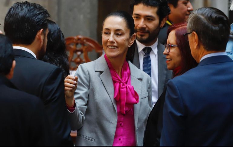 Claudia Sheinbaum dijo que estará acompañando a López Obrador, al igual que gobernadores. SUN/B. Fregoso