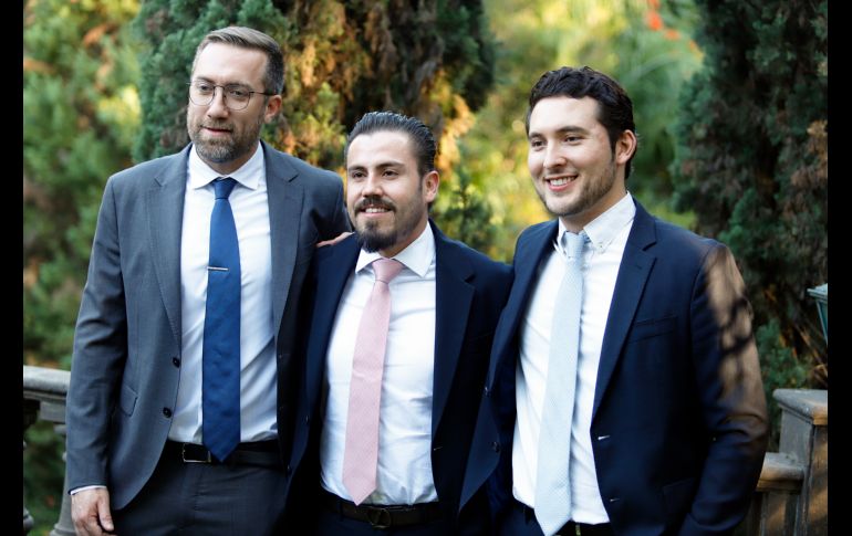Ángel Sánchez, Juan Carlos Vázquez y Adrián Llamas. GENTE BIEN JALISCO/ Claudio Jimeno