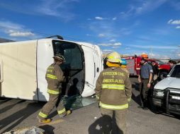 En San Miguel el Alto ocurrió un accidente carretero que dejó 38 heridos. ESPECIAL