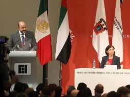 Así lució la protesta que organizó el partido político en las inmediaciones de la FIL. EL INFORMADOR/A. Navarro