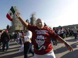 De acuerdo con cifras oficiales, 1.2 millones de personas participaron en la marcha de apoyo a López Obrador. EFE/M. Guzmán