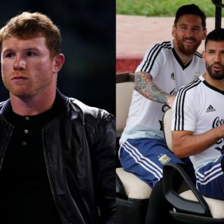 ¡Pa' todos trae! Canelo ahora arremete contra el Kun Agüero por defender a Messi