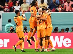 Holanda se impuso por 2-0 a Qatar en su último duelo dentro de la primera fase de la Copa del Mundo, algo que le permitió quedarse con el puesto de honor en su sector. EFE / N. Thekkayil