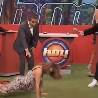 ¡Hasta el suelo! Critican a conductora por bailar reggaetón embarazada